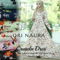 Gamis Crusella Dress Ori Naura Longdress Maxi Katun Jepang