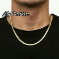 Jual Kalung Flat Titanium Gold Pria Size 45x3,5 Murah