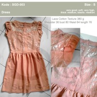 Jual Dress Lace Cotton Texture SGD-003 Murah