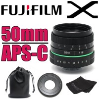 50mm F1.8 APS-C CCTV Camera Lens Green Circle Fujifilm X FX