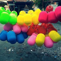 Jual lampion benang gantung oval 17cm Murah