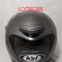 HELM FULL FACE KYT K2 RIDER SOLID GUN METAL ABU TUA DOUBLE VISOR