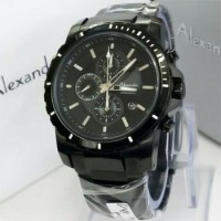 Jam Tangan Alexandre Christie Pria AC 6141 Full Black Original