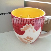 Jual The Year of the Rooster Red CNY Mug 12 Oz Starbucks Cup Murah