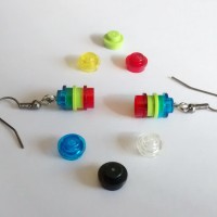 Rainbow Lego Earrings / Anting Lego