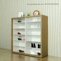 rak sepatu minimalis vintage ( furniture, bufet, nakas, lemari )