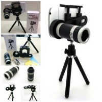 Jual Lensa Telezoom Tele Zoom 8X 8 X Tripod Untuk HP Smartphone Murah Bagus Murah