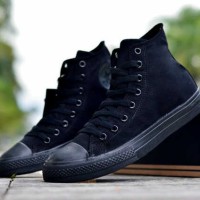 SEPATU CONVERSE HI ALL STAR UNISEX BNIB ORIGINAL VIETNAM =FULL BLACK