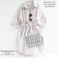 Villa Blouse Warna Silver Style Baju Hijab Ladies / Wanita