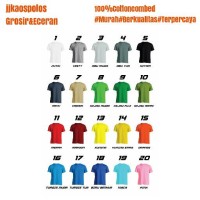 Jual Size L Warna- Kaos Polos cotton combed 20s Murah