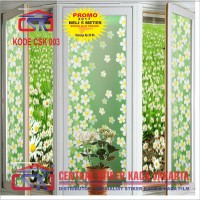 Jual sticker/stiker kaca motif bunga hijau Murah
