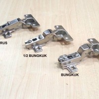 Engsel Sendok Pintu Lemari Kitchen Set Huben HT Lurus / Bungkuk Full