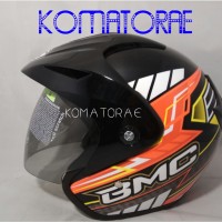 HELM BMC BEYOND BLACK RED FLUO HALF FACE