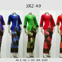 BAJU BATIK KEBAYA WANITA KUTUBARU MURAH MODEL AGATHA HIJAB