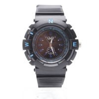 jam tangan q and q hitam dalam hitam pria wanita
