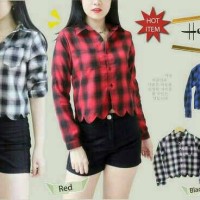 Jual KEMEJA FLANEL CROP Murah