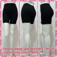 Jual Celana Leging Spandex Paha - Hitam | Short Hot Pants Pendek Dalaman Murah