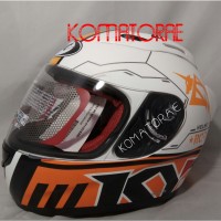 HELM KYT RC7 RC 7 #11 WHITE BLACK ORANGE FULL FACE