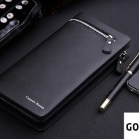 Jual dompet cowok pria panjang import JL008 - black Murah