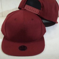 Jual Grosir topi snapback hiphop polos merah marun topi Murah Murah