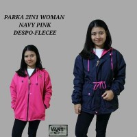 Jual JAKET WANITA VANS BB PARKA/JAKET BOLAK BALIK/ NAVY PINK Murah