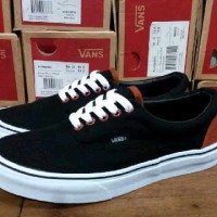 sepatu casual sporty pria vans era black brown import ( wafle DT )