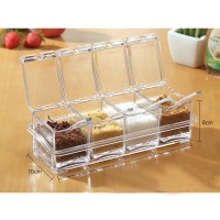 Rak Tempat Bumbu Seasoning Box Serbaguna 4 in 1 - Kristal