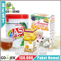 Jual 1 ASI Booster Tea + 1 Mama Soya + 1 Mama Honey Busui = HEMAT+MANJUR Murah