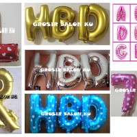 Jual Balon FoilL Huruf Angka 40Cm Murah