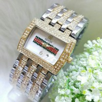 Jam Tangan Wanita GUCCI Rantai Combi Gold