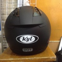 (FREE ONGKIR) HELM KYT DJ MARU SOLID BLACK DOFF HITAM DOFF