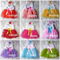 Jual dress baby brukat+headband Murah