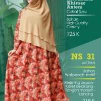 nibras gamis ns 31 merah