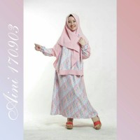 Jual Set Baju Muslim Batik Atasan Rok Anak Balita TK SD Aini 170903 Murah