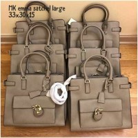 Michael kors emma satchel large tas asli original bag branded bag