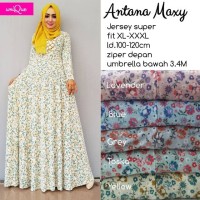 SALE Murah Antana Maxi Dress Gamis Muslim Jersey Super Umbrella XXL be