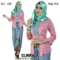 Jual Stelan kebaya wisuda wanita cewek batik Kutubaru Lengan Panjang Muslim Murah