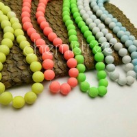 kalung aksesoris bulat warna warni 2pcs
