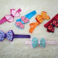 Jual bando pita bayi, bandana / headband bayi cewek motif pita Murah
