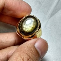 Jual NATURAL BLACK SHAPPIRE SAFIR JUMBO RING PERAK MURAH Murah