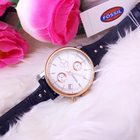 TERBARU Jam Tangan Wanita Merk Fossil Ori Bm type : De Cuero ES 3616 /