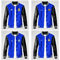 Jual termurah JAKET VARSITY KULIT BOLA BIRU PREMIUM Murah