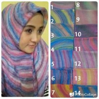 Segiempat Pelangi Hijab Segi Empat Gradasi Kerudung Segi4 Rainbow