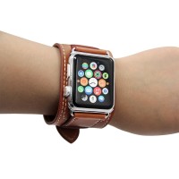 LEATHER PREMIUM STRAP APPLE WATCH SMARTWATCH 38,42MM CUFF BAND KULIT