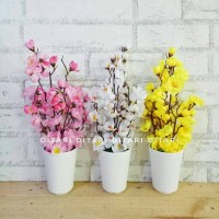 Jual BUNGA PLASTIK ARTIFICIAL PALSU DEKORASI RUMAH SAKURA IMLEK Murah