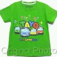 KAOS ANAK SIZE 1-6 TAYO THE LITTLE BUS HIJAU | KAOS ANAK KARAKTER