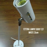 FITTING LAMPU SOROT 35cm BLACK WHITE SAFETY SPOTLIGHT INDOOR OUTDOOR