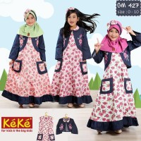 SIZE 3-4, GAMIS ANAK, BUSANAMUSLIM, BAJU KEKE