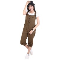 Baju Overall Celana Wanita Cewek Cewe Terbaru Warna Coklat NU 127 CZ