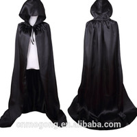 Jual kostum halloween jubah hitam dewasa dengan tudung hitam GROSIR Murah
